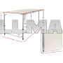 Раскладной садовый стол чемодан для кемпинга с ручкой 180 x 60 см